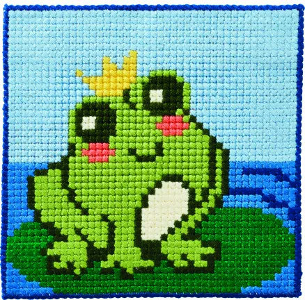Permin Kirjontapaketti Lasten Stramaj Sammakko 25x25cm
